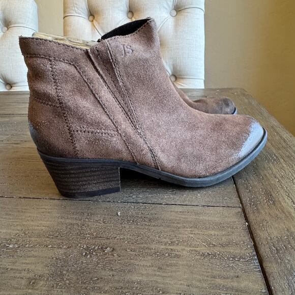 Josef Seibel US Size 6-6.5 EU 37 Daphne 09 Suede Ankle Boot Zip Side Block Heel - Picture 4 of 16